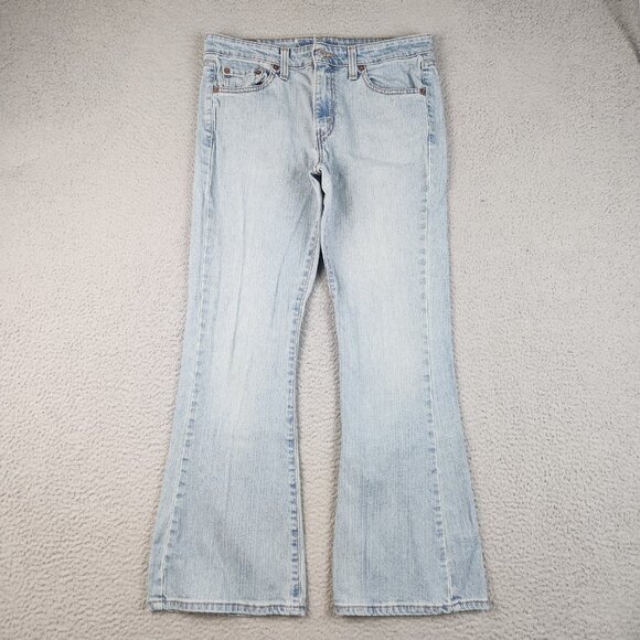 Levi's Denim - Levi's 519 Jeans Women's 9 JR S Low Flare Light Wash Blue Denim Pants Y2K